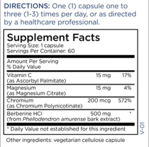 Berberine + Chromium Suppliments